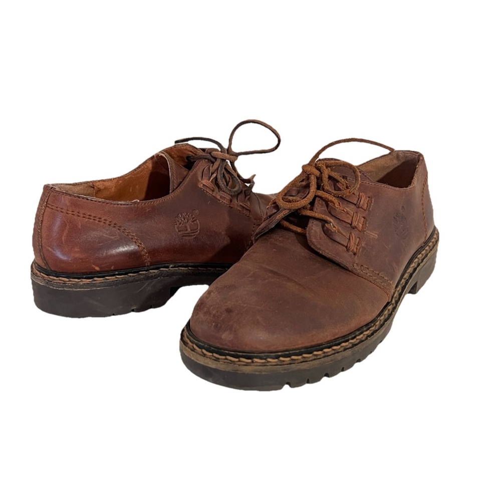 Women’s Timberland Leather Chukka Boot Size 8 Brown Lace Up Shoes Oxford Derby